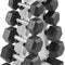 5-25Lb Rubber Coated Hex Dumbbell Set with a Frame Storage Rack Non-Slip Hex Shape for Muscle Toning, Strength Building & Weight Loss - Multiple Choices Available